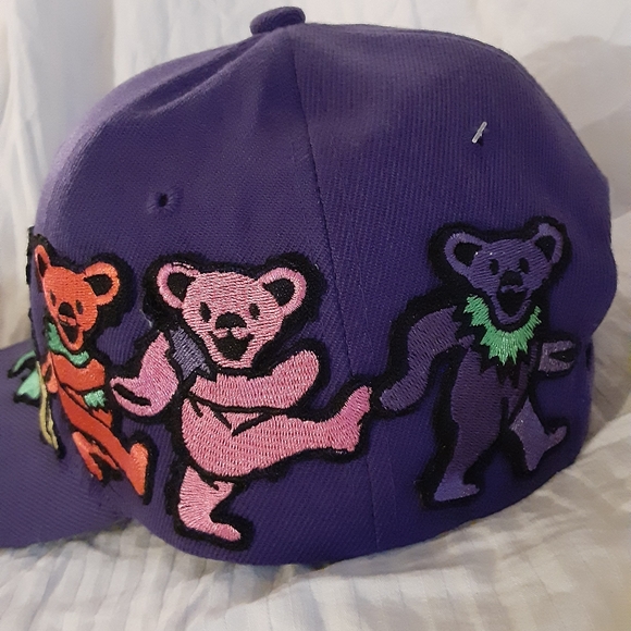 Grateful Dead hat, Purple Grateful Dead dancing bears hat, PERMANTLY STITCHED - Picture 5 of 11